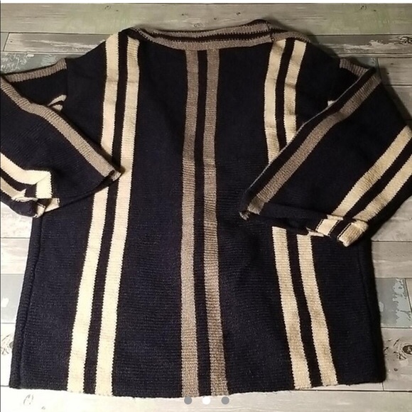 Amuse Society navy striped cardigan wrap sweater (size XS) - Picture 2 of 3